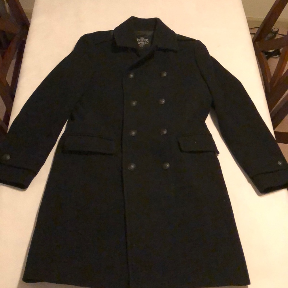 Express mens military Style coat size medium. - Picture 2 of 10